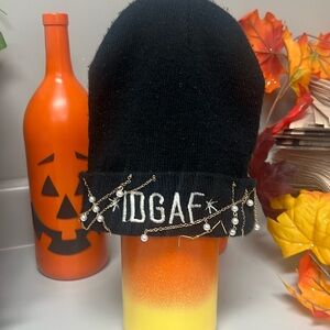 Hand decorated IDGAF beanie